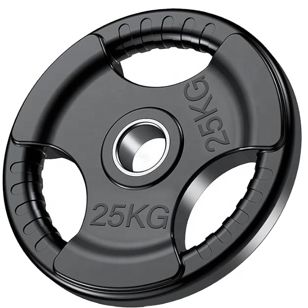 Olympic Barbell 20Kg - Disques de musculation noirs de 5