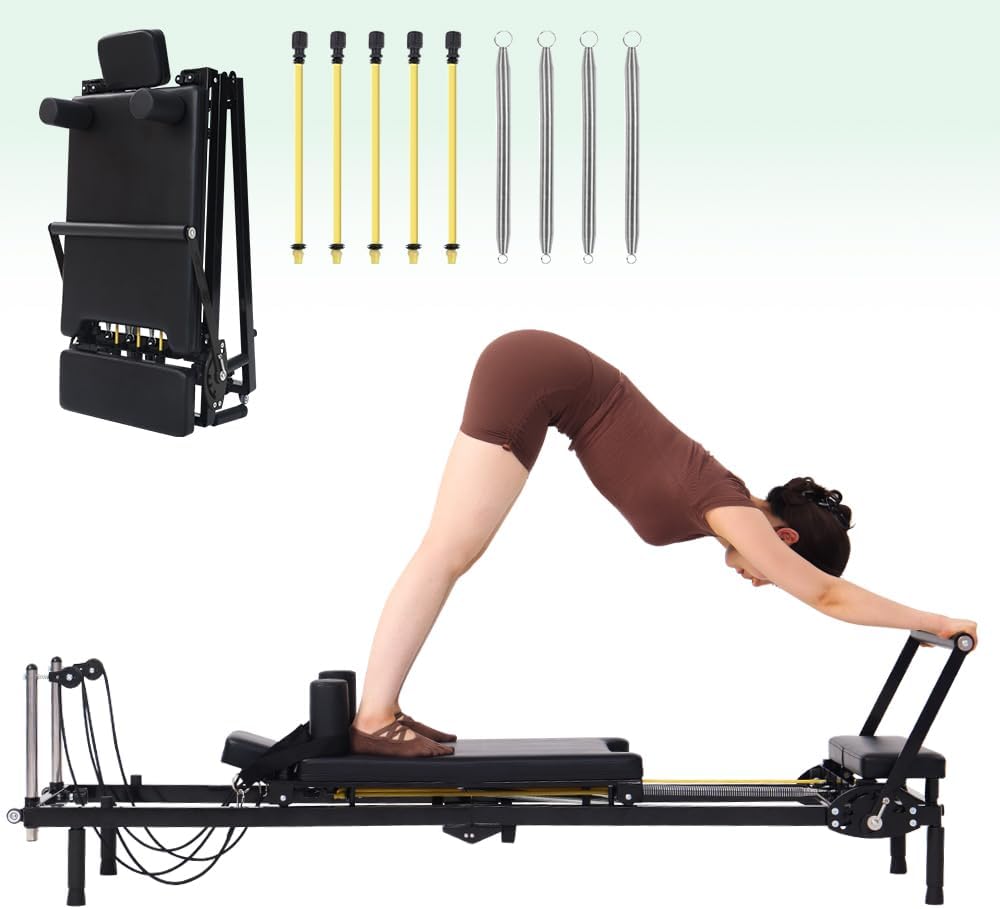 Home Gym Design - Machine de Pilates pliable, résistance 2-en-1