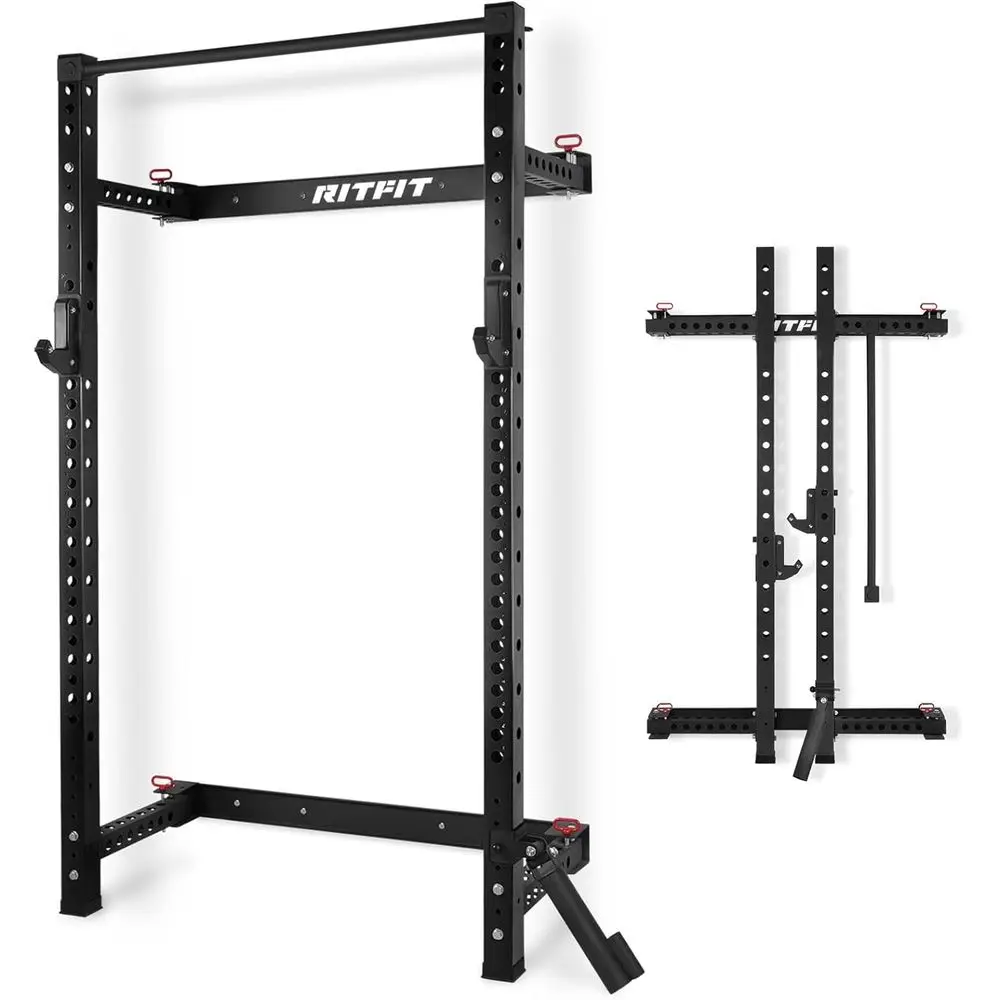 Home Gym Design - Rack de squat mural compact pour