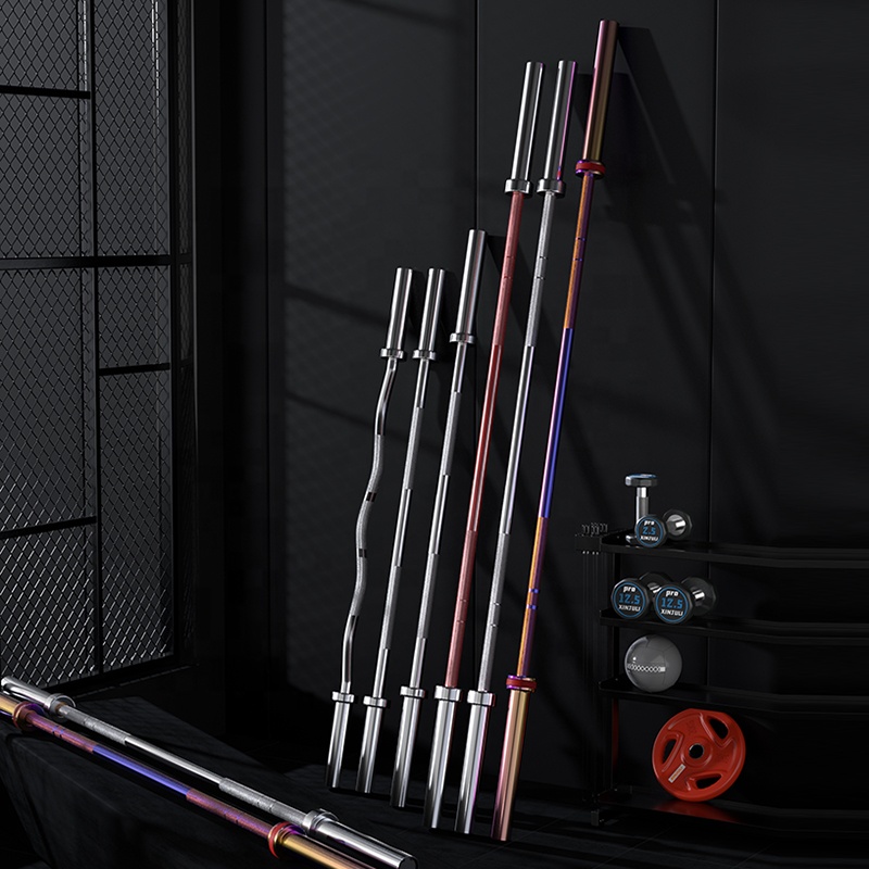 Olympic Barbell 20Kg - Barre de musculation chromée commerciale de