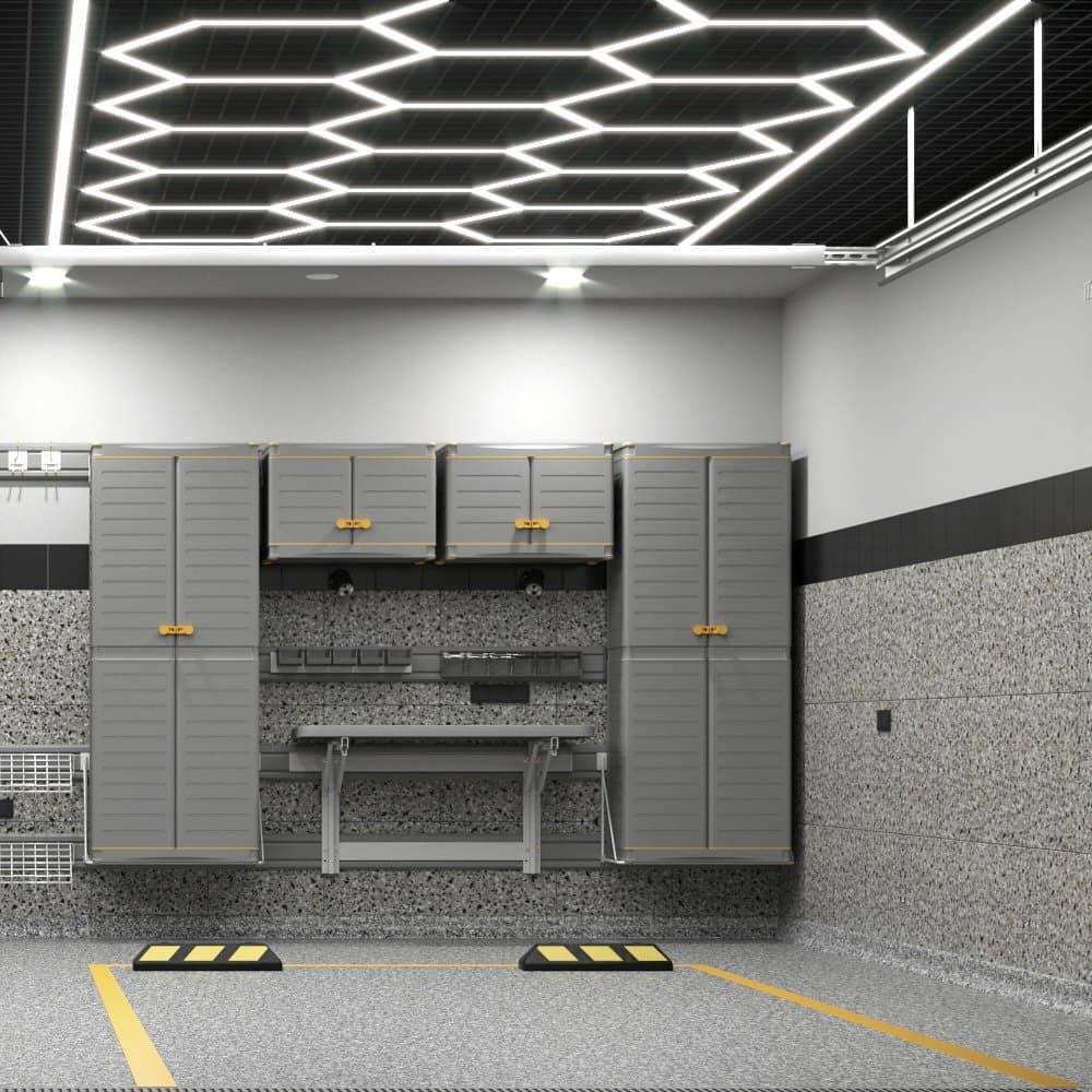 Lumière de Garage hexagonale 1 - Home Gym Youtube avis et prix